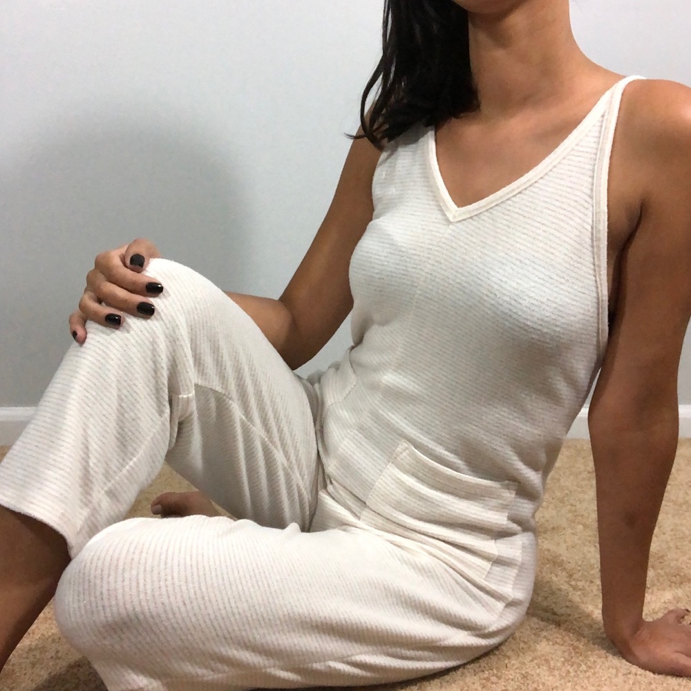 UO Out From Under Soft Ivory Jumpsuit